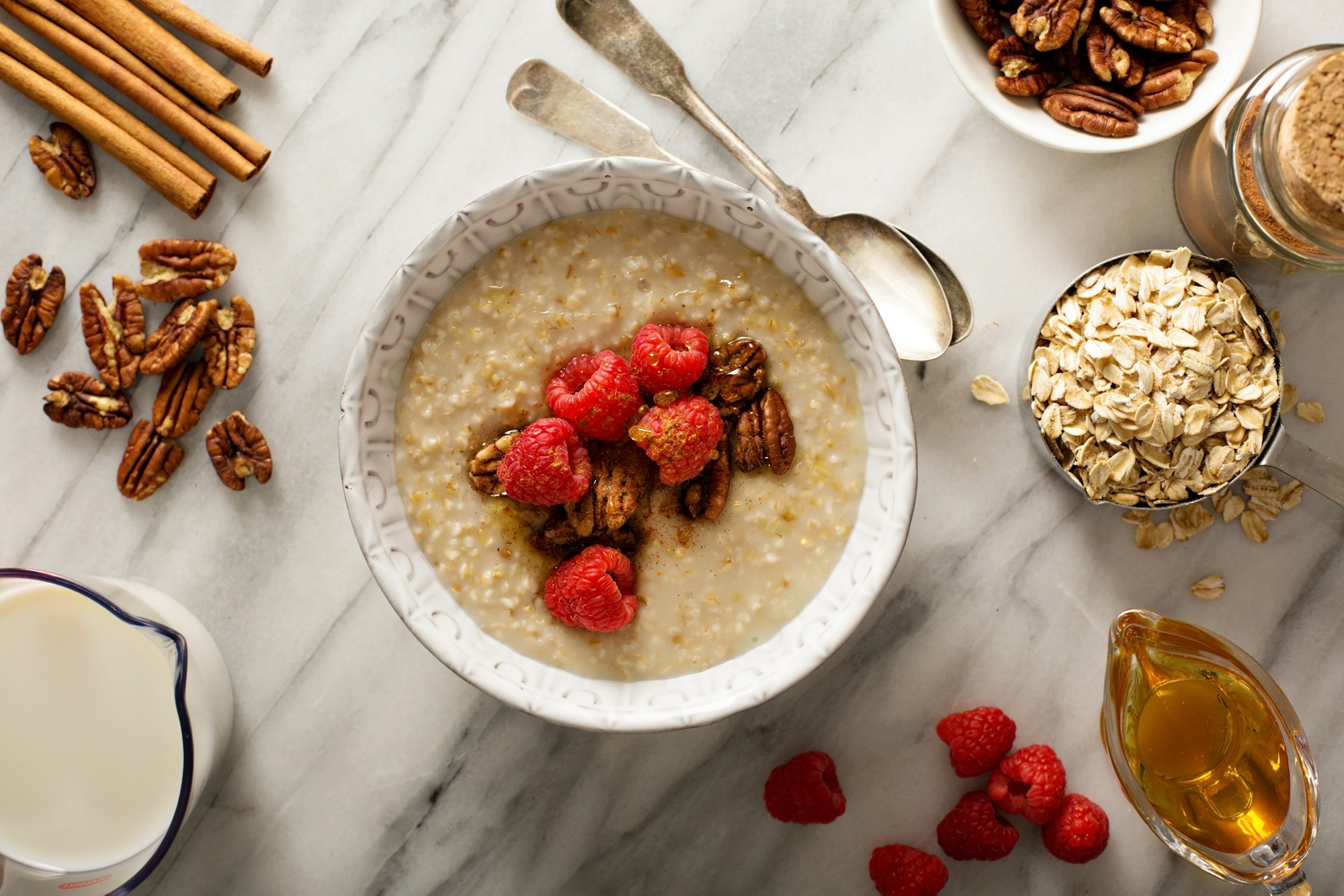 Homemade oatmeal for breakfast